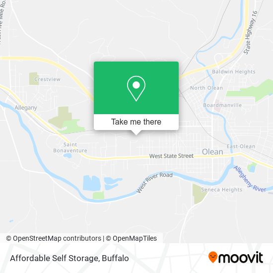 Affordable Self Storage map