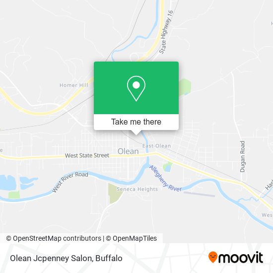 Mapa de Olean Jcpenney Salon
