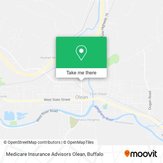 Medicare Insurance Advisors Olean map