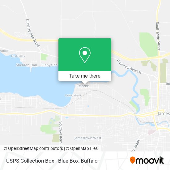 USPS Collection Box - Blue Box map