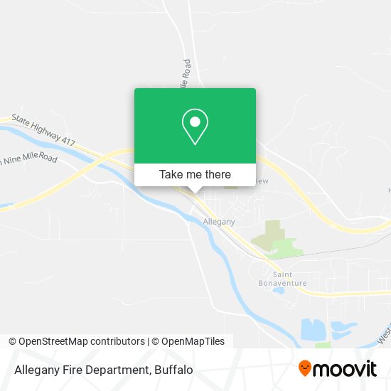 Allegany Fire Department map