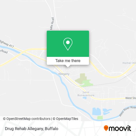 Drug Rehab Allegany map