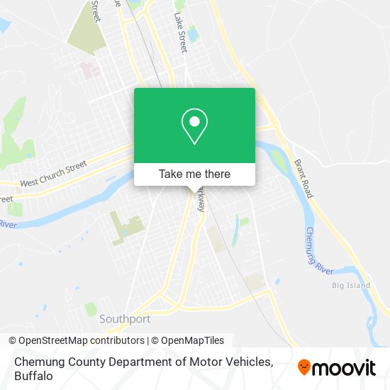 Chemung County Department of Motor Vehicles map