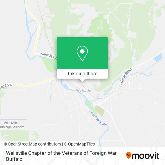Wellsville Chapter of the Veterans of Foreign War map