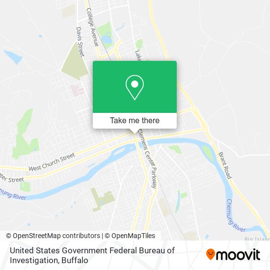 United States Government Federal Bureau of Investigation map