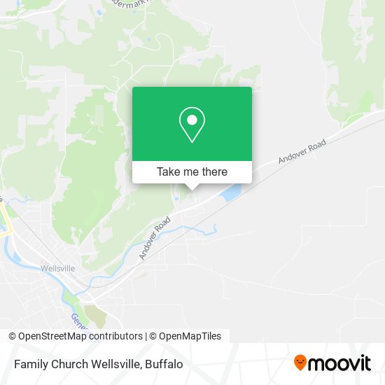 Family Church Wellsville map