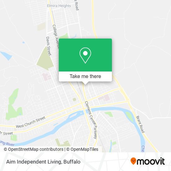 Aim Independent Living map