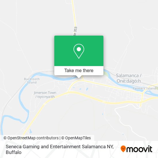 Seneca Gaming and Entertainment Salamanca NY map