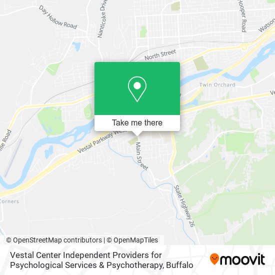Vestal Center Independent Providers for Psychological Services & Psychotherapy map