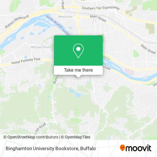 Binghamton University Bookstore map