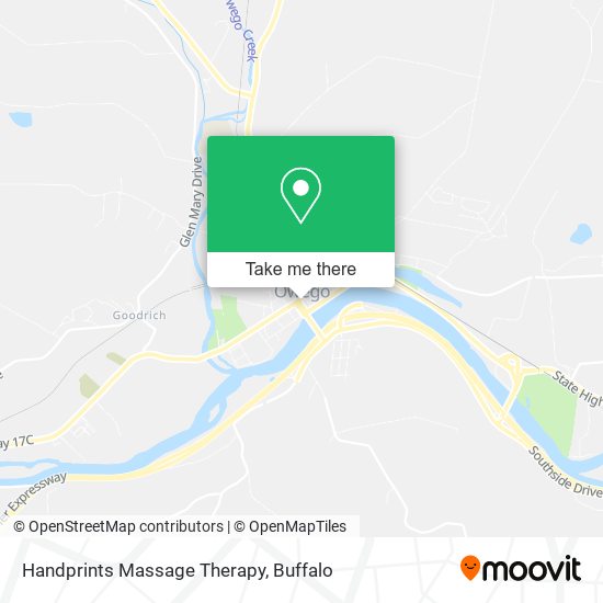 Handprints Massage Therapy map