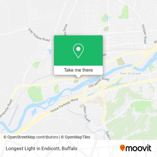 Longest Light in Endicott map