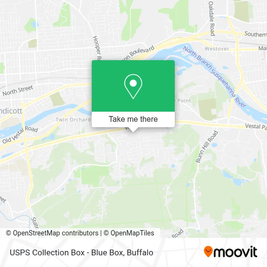 USPS Collection Box - Blue Box map