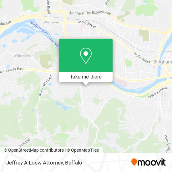 Jeffrey A Loew Attorney map