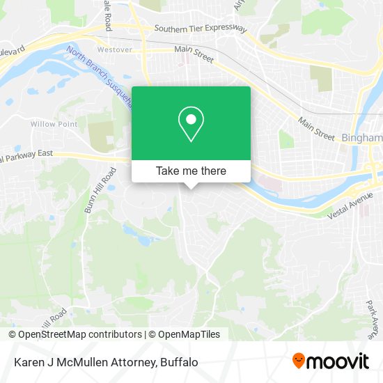 Karen J McMullen Attorney map