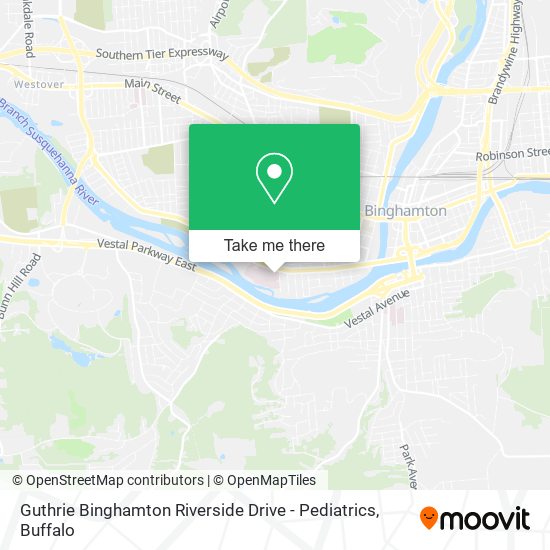 Guthrie Binghamton Riverside Drive - Pediatrics map
