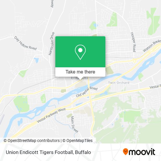 Union Endicott Tigers Football map