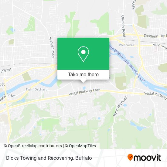 Dicks Towing and Recovering map