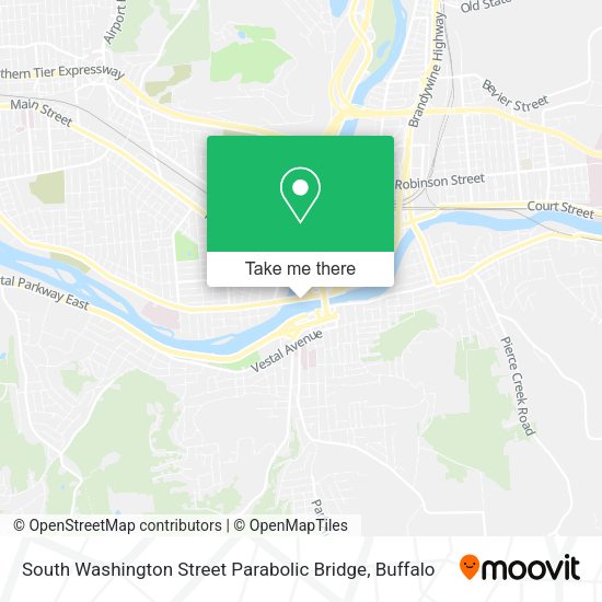 Mapa de South Washington Street Parabolic Bridge