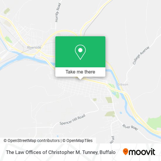 The Law Offices of Christopher M. Tunney map