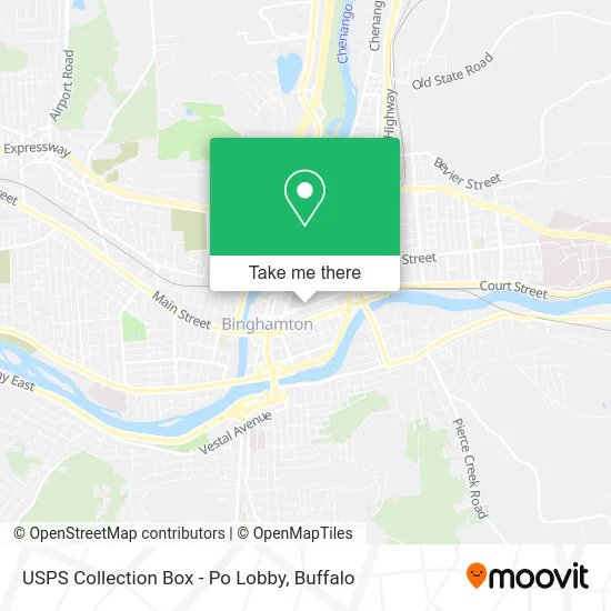 USPS Collection Box - Po Lobby map