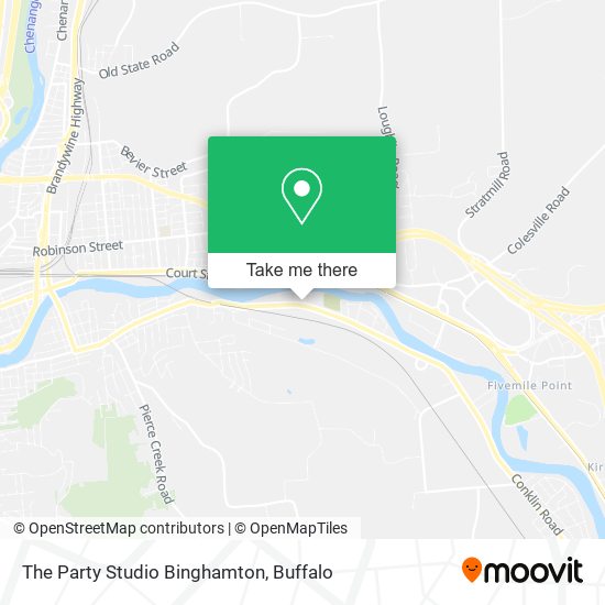 The Party Studio Binghamton map