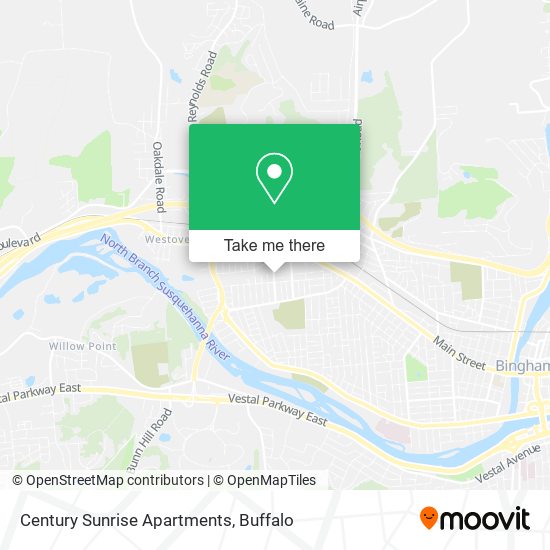 Mapa de Century Sunrise Apartments