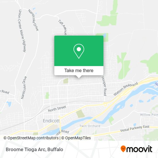Mapa de Broome Tioga Arc