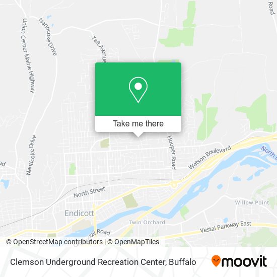 Mapa de Clemson Underground Recreation Center