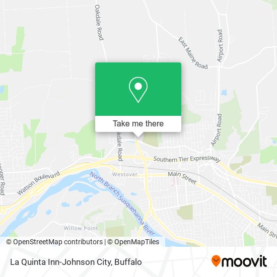 La Quinta Inn-Johnson City map