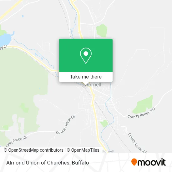Almond Union of Churches map