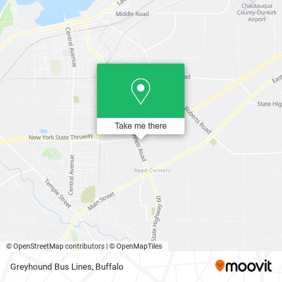 Greyhound Bus Lines map