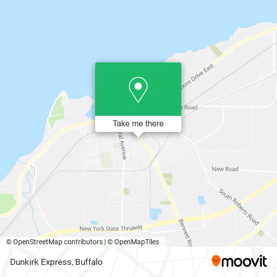 Dunkirk Express map