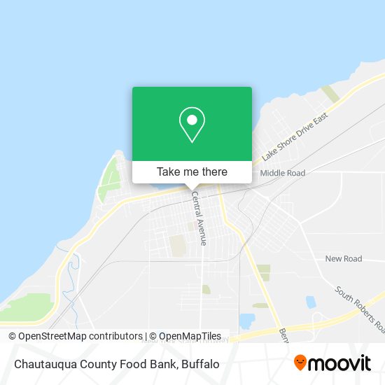 Mapa de Chautauqua County Food Bank
