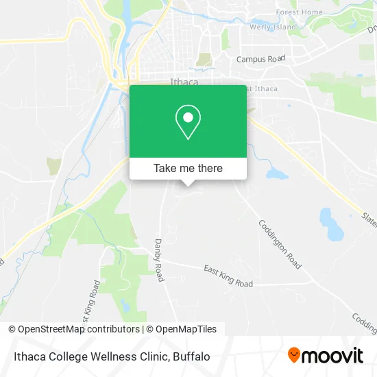 Ithaca College Wellness Clinic map