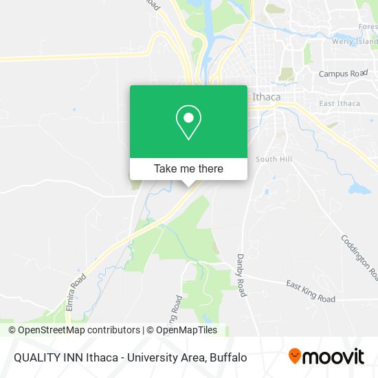 QUALITY INN Ithaca - University Area map