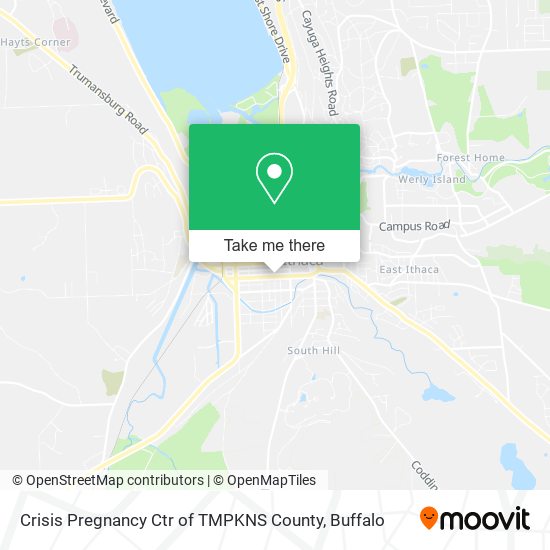 Mapa de Crisis Pregnancy Ctr of TMPKNS County