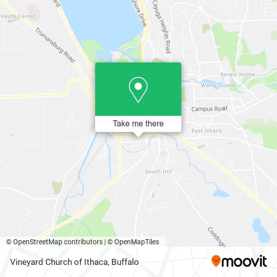 Vineyard Church of Ithaca map