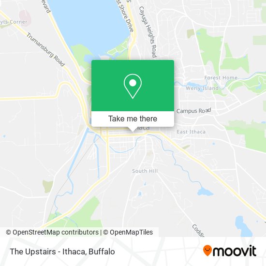 The Upstairs - Ithaca map
