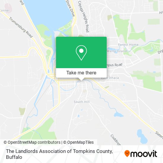 The Landlords Association of Tompkins County map