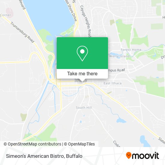 Simeon's American Bistro map