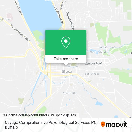 Mapa de Cayuga Comprehensive Psychological Services PC