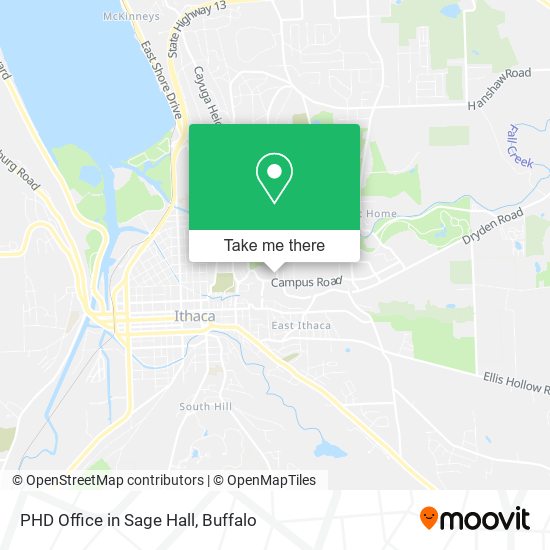 PHD Office in Sage Hall map