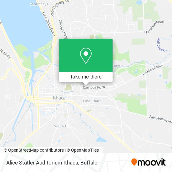 Alice Statler Auditorium Ithaca map