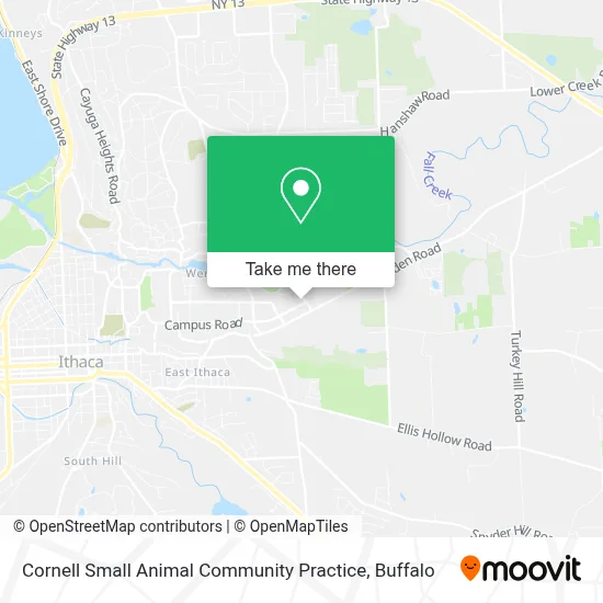 Cornell Small Animal Community Practice map