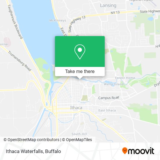 Mapa de Ithaca Waterfalls