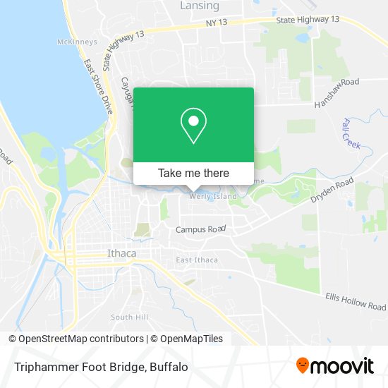 Triphammer Foot Bridge map