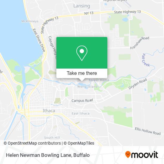 Helen Newman Bowling Lane map