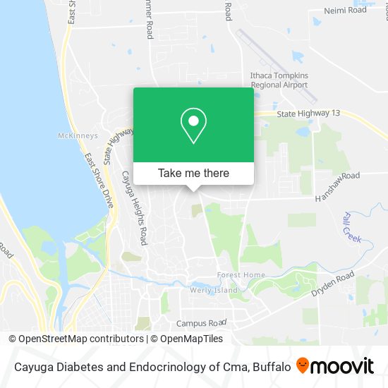 Cayuga Diabetes and Endocrinology of Cma map