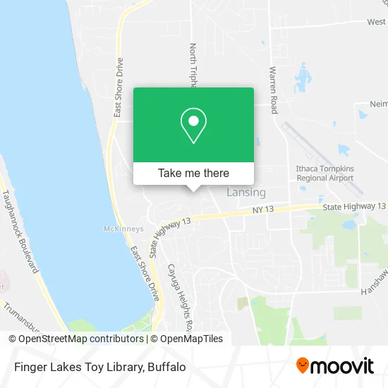 Finger Lakes Toy Library map
